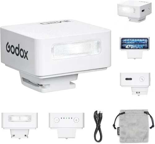 Miniatura 9 de Godox iM20 Mini flash para cámara con batería de 470 mAh 440 flash de potencia completa 5 niveles Mini flash Speedlite para Sony zve10 Sony zv1