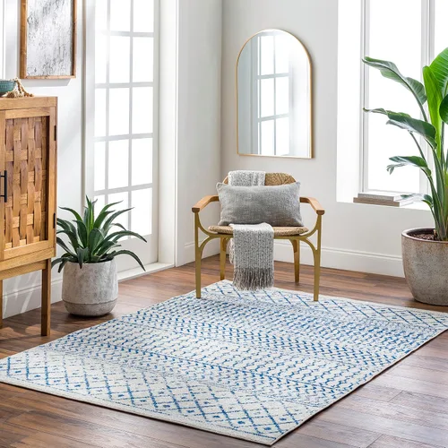 Miniatura 36 de Livabliss Alfombras de Área - Alfombra Chester Boho Marroquí Negra de 2x16 para Sala de Estar y Dormitorio - Alfombra Geométrica Blanca y Gris