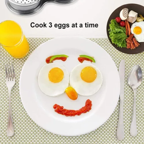 Miniatura 6 de Zerodis Huevo, acero inoxidable antiadherente para hacer huevos escalfados, vaso de caldera de huevos, regalo para padres, madres y amigos (plateado)