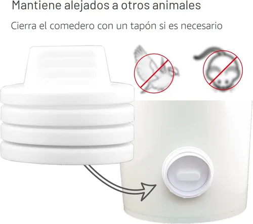 Miniatura 5 de Comedero para pollos DIY a prueba de lluvia, puerto alimentador para aves de corral, kit de alimentación por gravedad para cubos, barriles