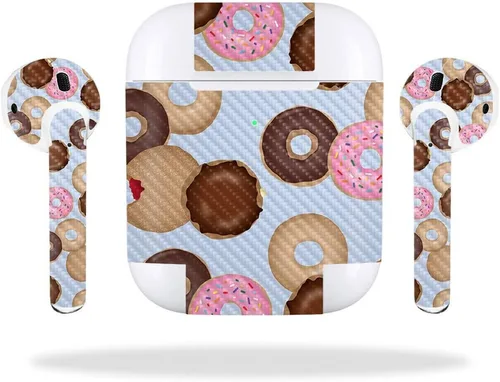 Miniatura 6 de MightySkins - Skin de fibra de carbono para Apple AirPods 2 (2019), diseño de plátanos, protección y acabado de fibra de carbono texturizada Fácil