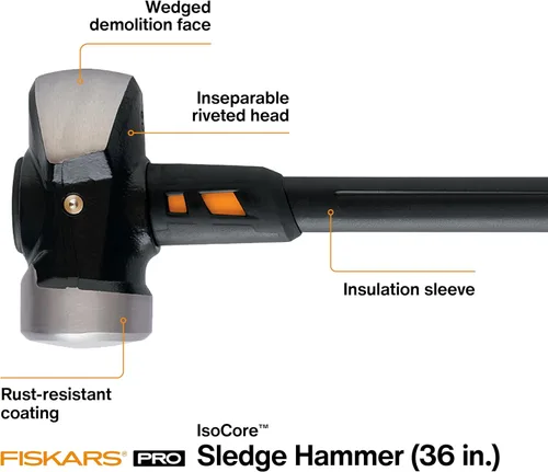 Miniatura 2 de Fiskars 750610-1001 IsoCore mazo de 36 pulgadas, 8 libras