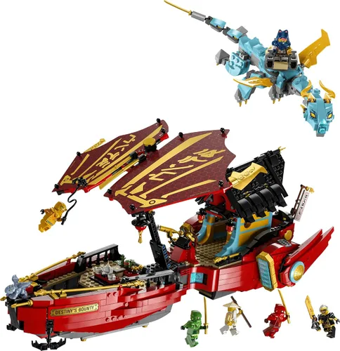 Miniatura 10 de LEGO NINJAGO Destiny’s Bounty – Carrera Contra el Tiempo 71797 - Juego de construcción de juguete con una nave aérea ninja, 2 dragones y 6 Rojo