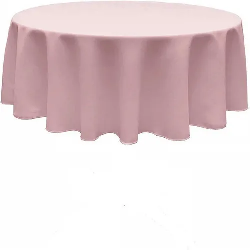 Miniatura 3 de New Creations Fabric & Foam Inc, Mantel redondo de popelina de poliéster sin costuras, fabricado en Estados Unidos, (negro, 81 pulgadas redondo)
