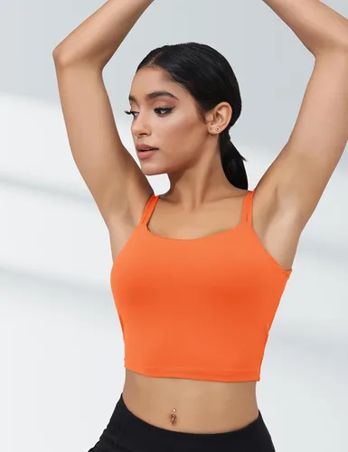 Miniatura 4 de LUYAA Sujetadores deportivos de entrenamiento para mujer, sin espalda, acolchados, para yoga, ombliguera, espalda baja, brasier para gimnasio
