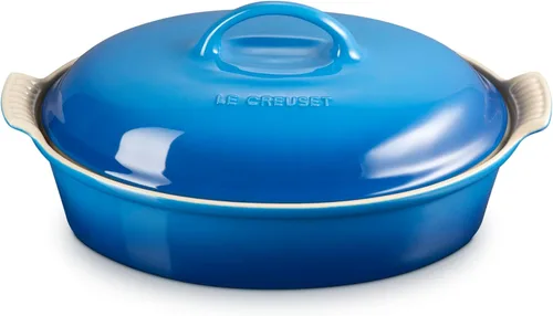 Miniatura 7 de Le Creuset Cazuela ovalada cubierta Heritage Stoneware, 4 cuartos de galón (14"), Artichaut