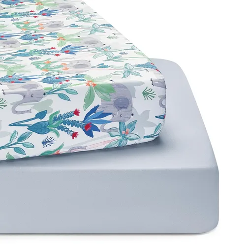 Miniatura 11 de TILLYOU Sábanas para cuna de bebé para niños y niñas, sábanas súper suaves para cama de niño pequeño, paquete de 2 sábanas para colchón estándar