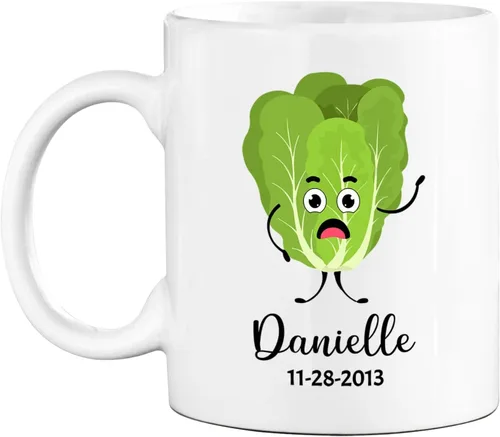 Miniatura 18 de Taza de café blanca personalizada con mano agitada de manzana con nombre de bebé, taza de cerámica personalizada para amantes de la fruta