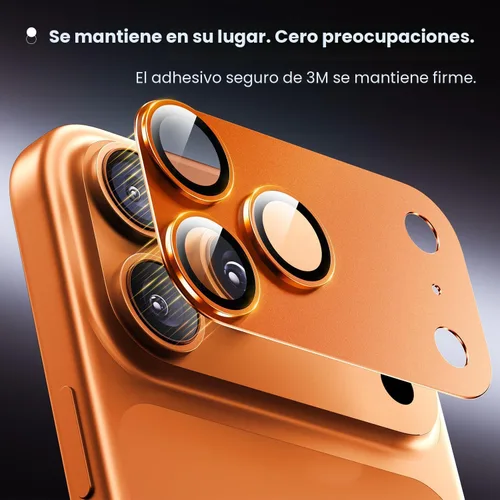 Miniatura 5 de Hoerrye para iPhone 17 Pro Protector de Lente de Cámara - [12FT Grado Militar a Prueba de Roturas] [Fuerte Adhesión] Cubierta Protectora Completa