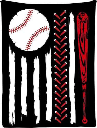 Miniatura 26 de Manta personalizada de béisbol para sofá, manta personalizada con nombre, manta ligera de felpa mullida de 60 x 50 pulgadas, para adolescentes