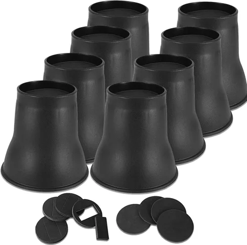 Miniatura 12 de Paquete de 12 elevadores de muebles de 1 pulgada, elevadores de cama ajustables resistentes para mesa, escritorio, sofá, silla, gabinete, marco