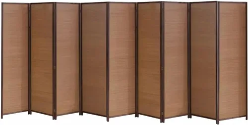 Miniatura 8 de 3 4 5 6 7 8 Panels Room Separator Freestanding Wall Divider for Office/Bedroom/Hotel, Foldable Room Divider Partition Privacy Screen, Wood