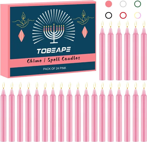 Miniatura 11 de Tobeape Paquete de 24 velas de hechizos de colores surtidos, mini velas cónicas de bruja mágica de 4 pulgadas a granel para rituales/brujería/altar