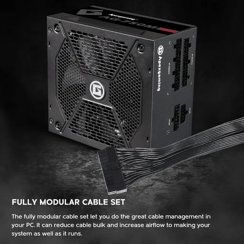 Miniatura 8 de Apexgaming AG-750M V2 750Watt 80PLUS Gold Fuente de alimentación totalmente modular