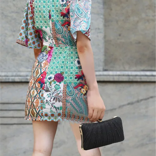 Miniatura 4 de Bolso de noche para mujer, bolso de noche plisado para novia, boda, fiesta, bolso de hombro