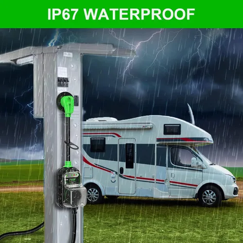 Miniatura 6 de EyGde Adaptador RV de 30 amperios a 50 amperios con protector de sobretensiones, NEMA TT-30P macho a enchufe hembra 14-50R, analizador de circuitos