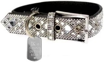 Miniatura 2 de Jacqueline Kent Diamonds in The Ruff - Collar de perro con diamantes de imitación, pequeño (negro)