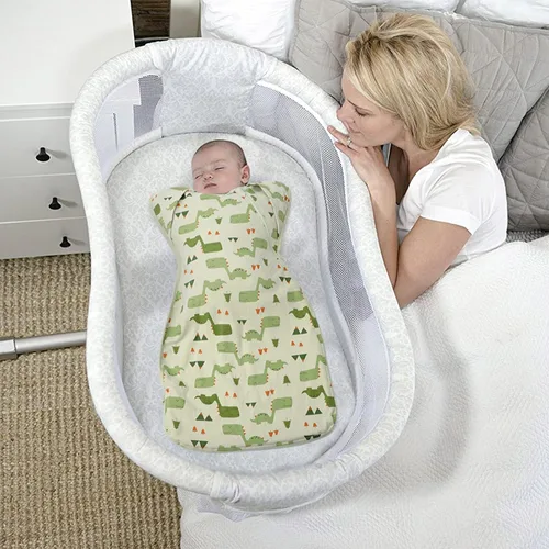 Miniatura 7 de Mantas para envolver de 3 vías con brazos levantados, saco de dormir con las manos arriba, saco de dormir fácil de cambiar pañales para bebés, niños