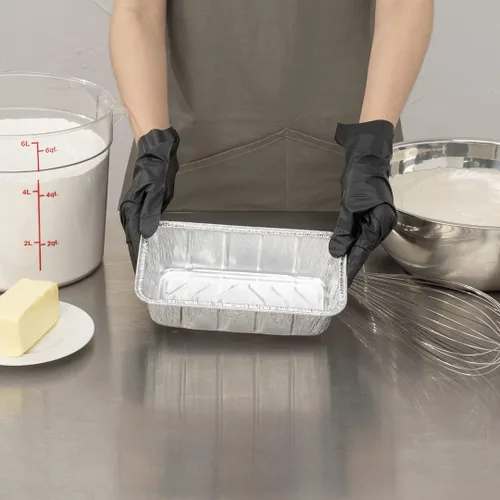 Miniatura 5 de Restaurantware Pastry Tek - Paneras de 8.5 x 4.3 pulgadas, 25 sartenes de aluminio listas para horno, 2 libras, congelables, de aluminio plateado