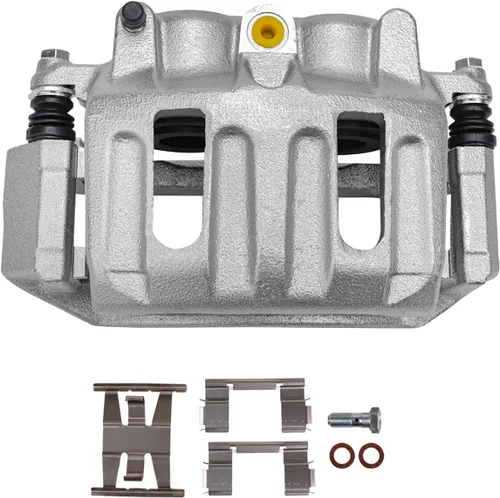 Miniatura 3 de Detroit Axle - Pinza de freno de disco delantera del lado del conductor + pastillas de freno de cerámica con repuesto de hardware para Ford F-150