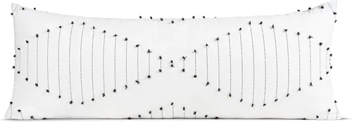 Miniatura 9 de Sweet Jojo Designs Funda de almohada de cuerpo de hojas botánicas bohemias (almohada no incluida), género neutro, marfil, crema, beige, tostado