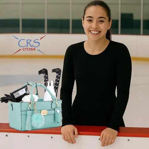 Miniatura 156 de CRS Cross Rink Side Tote. Ice Skating Accessory Bag-Figure Skating, Roller, Inline Skaters, Dance, Cheer.Organizes Guards Water Bottle Phone