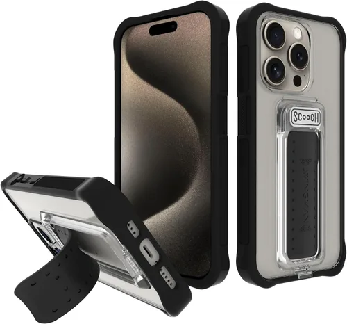 Miniatura 30 de Scooch® para iPhone 15 Pro Max Funda con Soporte, Funda Kickstand Wingman 5-en-1, Protección contra Caídas de Grado Militar, Kickstand Desplegable