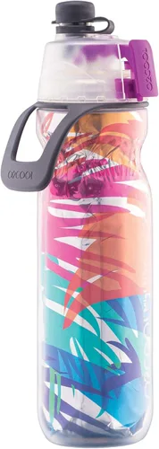 Miniatura 17 de O2COOL Mist 'N Sip botella de agua con vaporizador 2 en 1 con función de rociar y beber sin fugas con tapa de extracción (corazones)