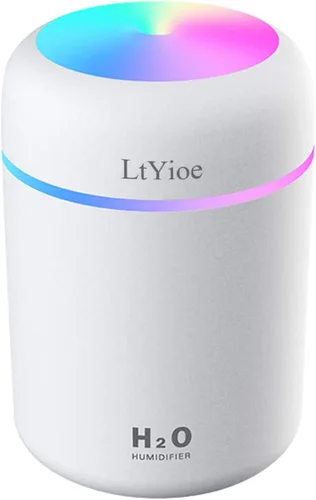 LtYioe Humidificador Mini Colorido Fresco, Humidificador Personal USB de Escritorio para Coche, Habitación de Oficina, Dormitorio, etc. Apagado