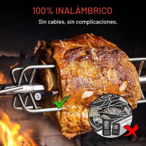 Miniatura 3 de ThermoPro TempSpike - Termómetro inalámbrico digital para carne de 500 pies, termómetro de carne Bluetooth inalámbrico para res, cordero, pollo