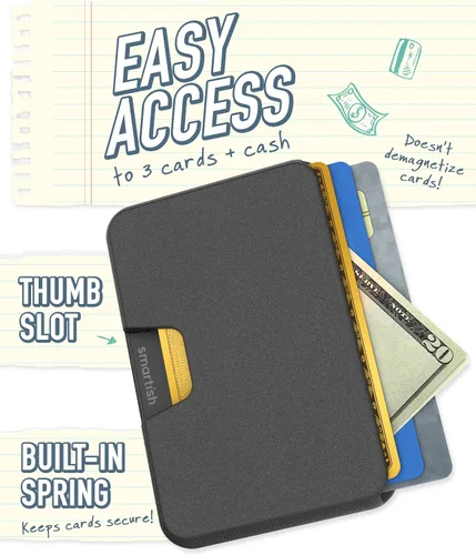 Miniatura 4 de Cartera Smartish para iPhones MagSafe - Side Hustle - Soporte magnético desmontable delgado para tarjetas para Apple iPhone 17/16/15/14/13/12/13/12