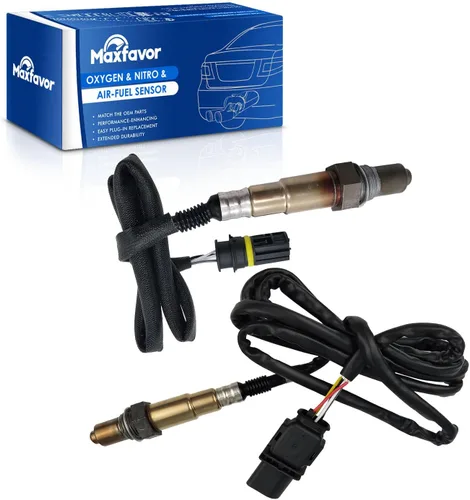 MAXFAVOR 2 piezas de sensor de oxígeno Sensor de O2 de corriente ascendente y descendente de reemplazo para BMW X3 X5 Z4 128I 135I 323I 328I 328XI