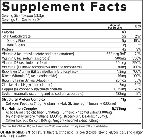 Miniatura 5 de Essential Nutrition - Colágeno intestinal - Polvo de péptidos de colágeno - Suplemento de salud intestinal Inmunidad - Fibra prebiótica, extracto