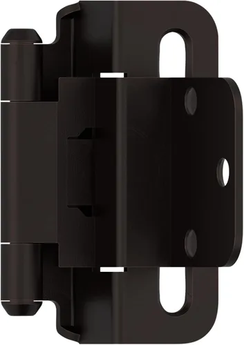 Miniatura 16 de Amerock BPR7540BB Bisagra de gabinete 1/2 pulg (13 mm) superpuesta de cierre automático de envoltura completa de latón pulido para puerta