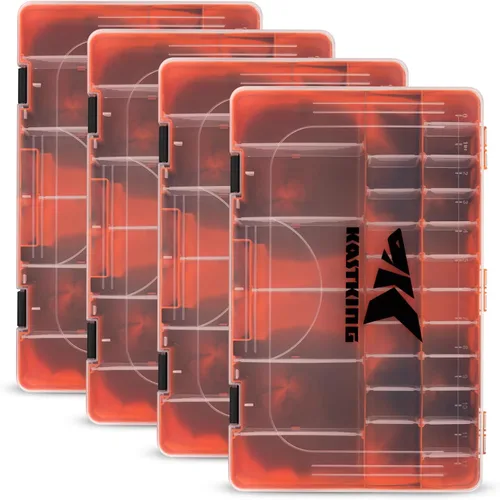Miniatura 14 de KastKing Cajas de aparejos, caja de plástico, caja organizadora de almacenamiento de plástico con divisores extraíbles, almacenamiento de aparejos