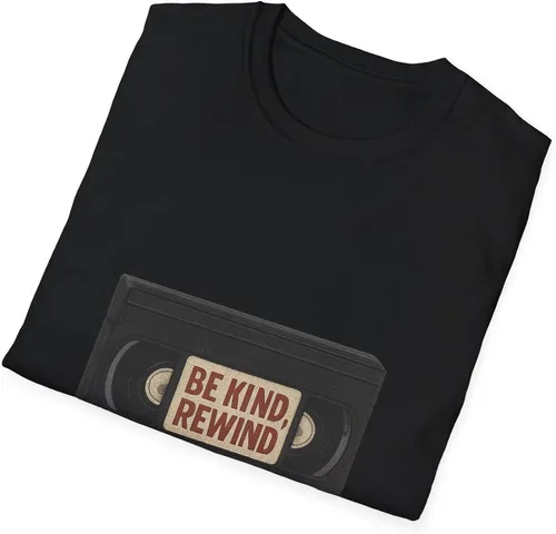 Miniatura 4 de Be Kind Rewind VHS Tape T-Shirt Retro 80s 90s Nostalgia Black