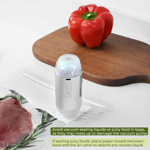 Miniatura 5 de 20 bolsas reutilizables de sellado al vacío para alimentos, compatibles con la mayoría de selladores al vacío de mano, sin BPA, bolsas Sous Vide