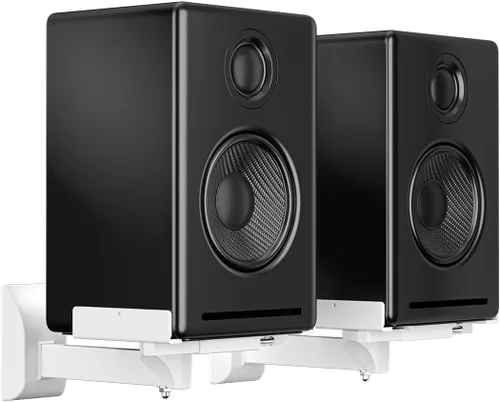 Miniatura 11 de suptek Soportes de pared para altavoces, soportes de altavoz dobles para altavoces de sonido envolvente, soporte universal, estantes giratorios