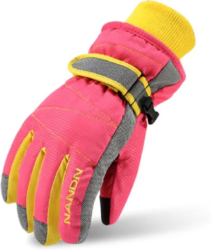 JEELAD Guantes de esquí para niños y niñas, guantes de nieve de invierno, resistentes al viento, guantes de ciclismo para niños y niñas, clima frío,