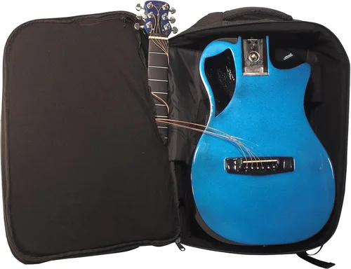 Miniatura 28 de Journey Instruments Guitarra de viaje de fibra de carbono – OB660M Guitarra acústica de bajo portátil con sistema plegable patentado – Estuche