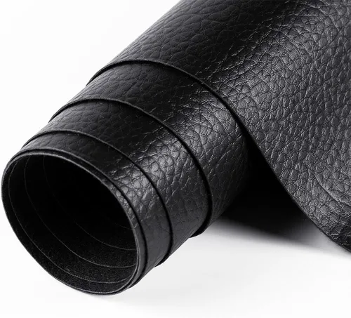 Miniatura 14 de ANMINY Tela de cuero sintético de vinilo de 54" de ancho para tapicería por yarda de 0.7MM de espesor, cuero PU suave para exteriores