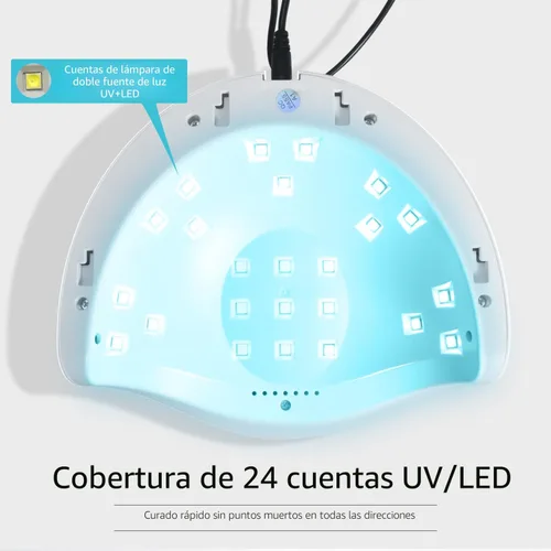 Miniatura 4 de JODSONE Lámpara de uñas LED U V, secador de uñas para esmalte de gel, luz LED con sensor automático y 4 temporizadores