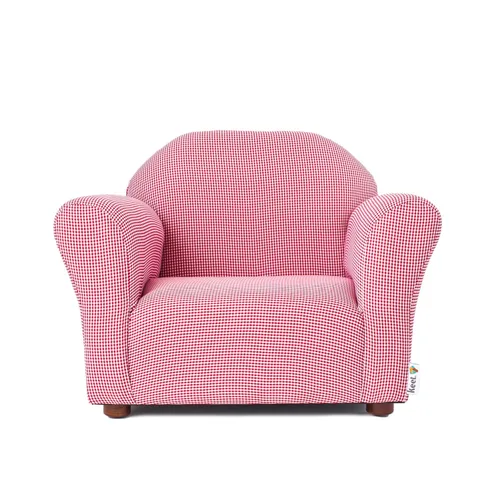 Miniatura 13 de Silla Gingham redondeada Keet, Silla club, Marrón