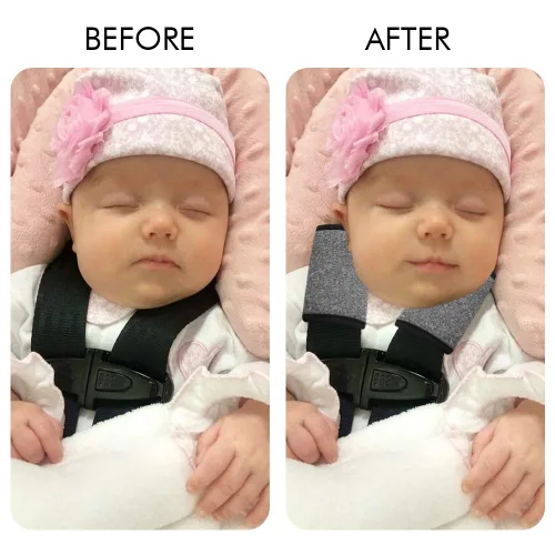 Miniatura 3 de Accmor Fundas de correa de asiento de automóvil para bebés y niños, fundas de correa de asiento de automóvil, almohadillas de hombro, fundas de Gris