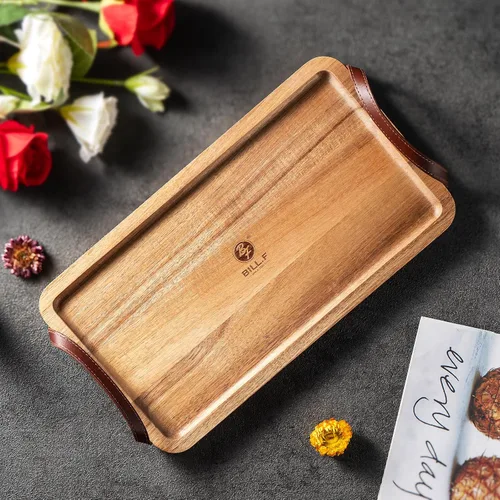 Miniatura 5 de Tablas de charcutería con asas, plato de madera para postre, tabla de queso, tabla de servir pizza, tabla de charcutería de viaje, verduras, frutas