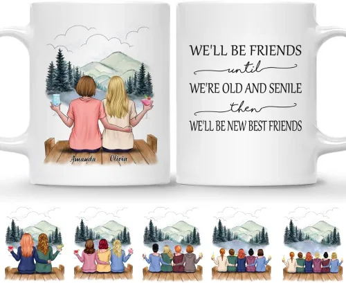 Miniatura 20 de Gossby Taza de café personalizada para hermana, regalo personalizado para hermana con diseño, nombre, perfecta para cumpleaños, Navidad, regalos