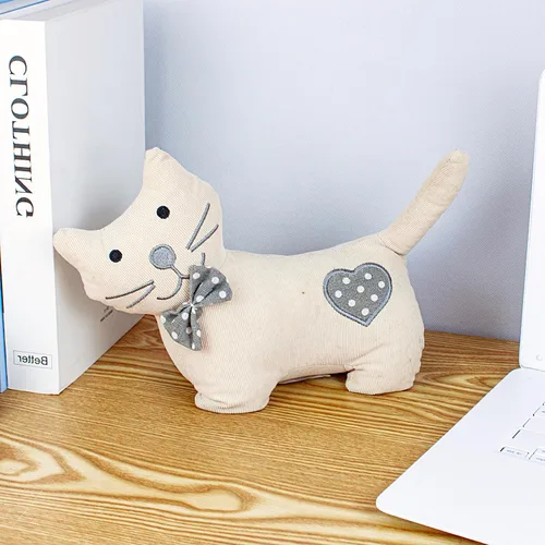 Miniatura 7 de Sanlykate Topes de puerta decorativos de tela, diseño de animales lindos de 1.8LB, topes de puerta resistentes anticolisión para el hogar, gato