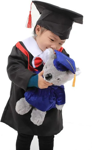 Miniatura 5 de Plushland Juguetes de peluche de cerdo, regalos para el día de graduación, texto personalizado, nombre o logotipo de tu escuela en el vestido, lo