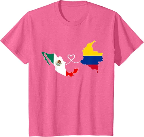 Miniatura 54 de Camiseta Half Colombian Half Mexican Flag Map DNA Mexico Colombia