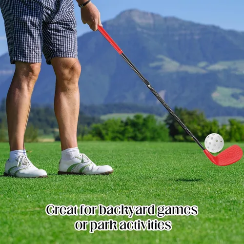 Miniatura 5 de Realspring Juego de palos de golf ajustables para patio trasero, palos de astillado de plástico, bolas de plástico para exteriores, interiores